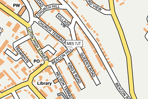 ME5 7JT map - OS OpenMap – Local (Ordnance Survey)