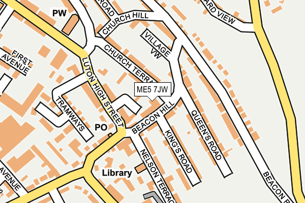 ME5 7JW map - OS OpenMap – Local (Ordnance Survey)