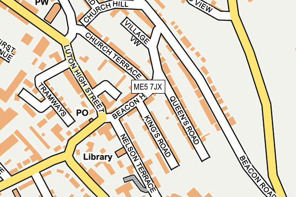 ME5 7JX map - OS OpenMap – Local (Ordnance Survey)