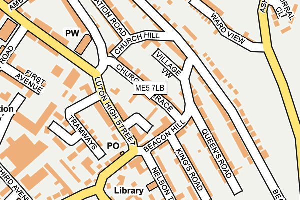 ME5 7LB map - OS OpenMap – Local (Ordnance Survey)