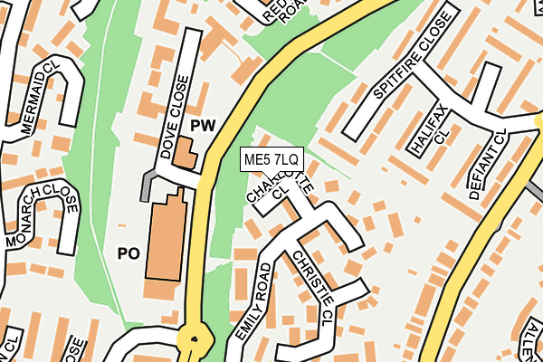 ME5 7LQ map - OS OpenMap – Local (Ordnance Survey)