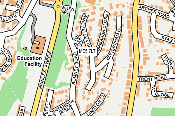 ME5 7LT map - OS OpenMap – Local (Ordnance Survey)