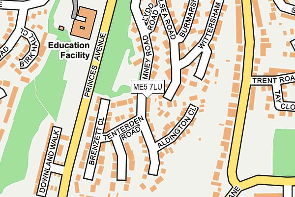 ME5 7LU map - OS OpenMap – Local (Ordnance Survey)