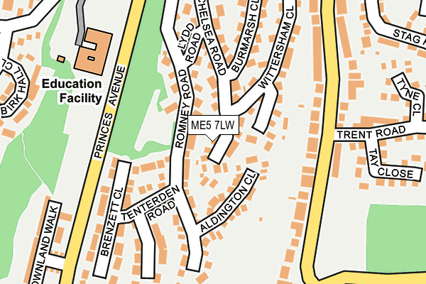 ME5 7LW map - OS OpenMap – Local (Ordnance Survey)