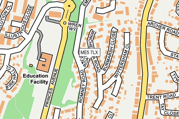 ME5 7LX map - OS OpenMap – Local (Ordnance Survey)