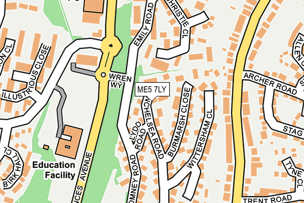 ME5 7LY map - OS OpenMap – Local (Ordnance Survey)