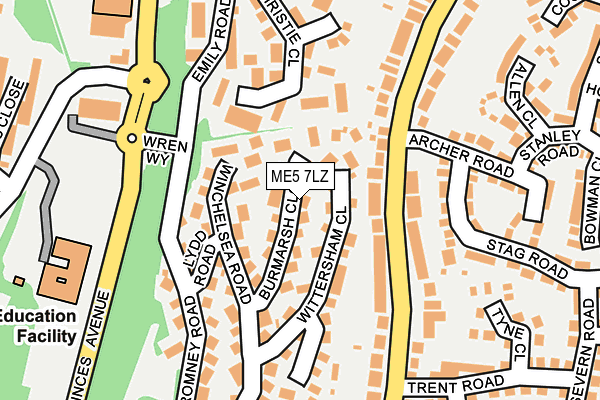 ME5 7LZ map - OS OpenMap – Local (Ordnance Survey)