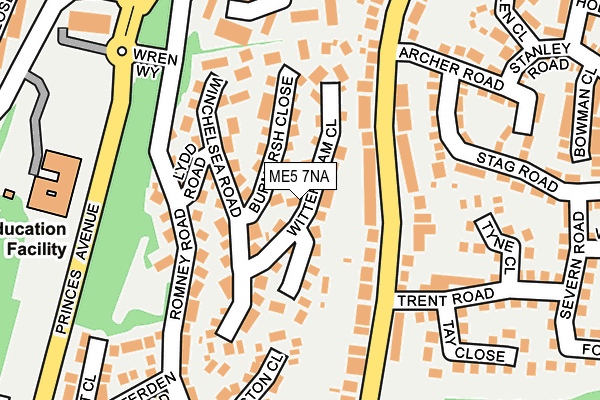 ME5 7NA map - OS OpenMap – Local (Ordnance Survey)