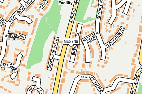 ME5 7NB map - OS OpenMap – Local (Ordnance Survey)
