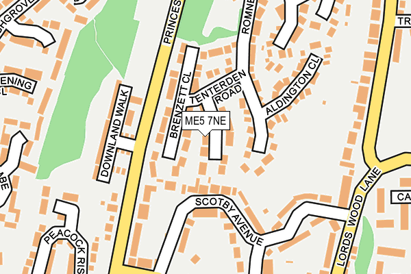 ME5 7NE map - OS OpenMap – Local (Ordnance Survey)