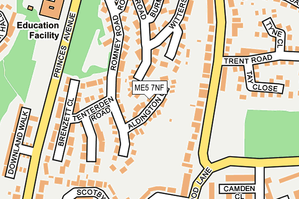 ME5 7NF map - OS OpenMap – Local (Ordnance Survey)