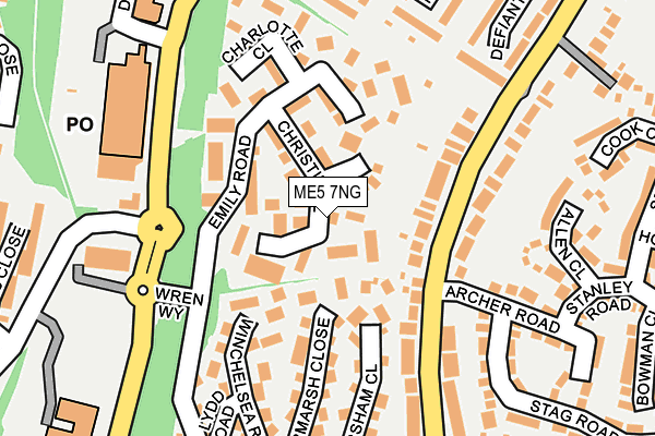 ME5 7NG map - OS OpenMap – Local (Ordnance Survey)