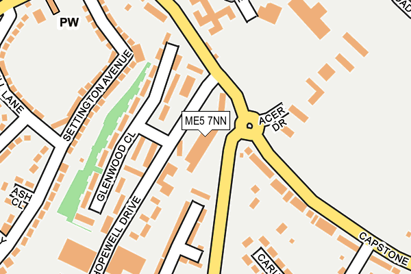 ME5 7NN map - OS OpenMap – Local (Ordnance Survey)