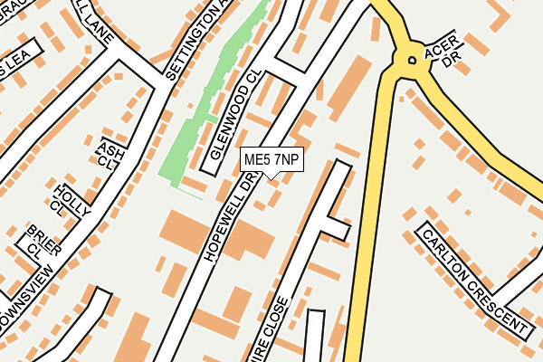 ME5 7NP map - OS OpenMap – Local (Ordnance Survey)
