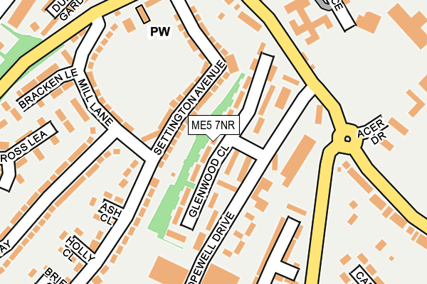 ME5 7NR map - OS OpenMap – Local (Ordnance Survey)