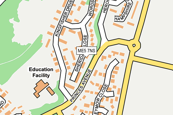 ME5 7NS map - OS OpenMap – Local (Ordnance Survey)