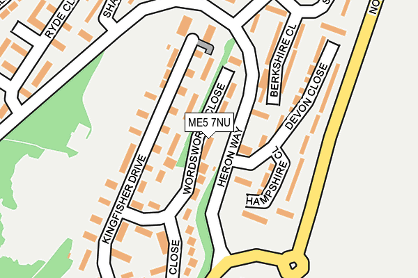 ME5 7NU map - OS OpenMap – Local (Ordnance Survey)