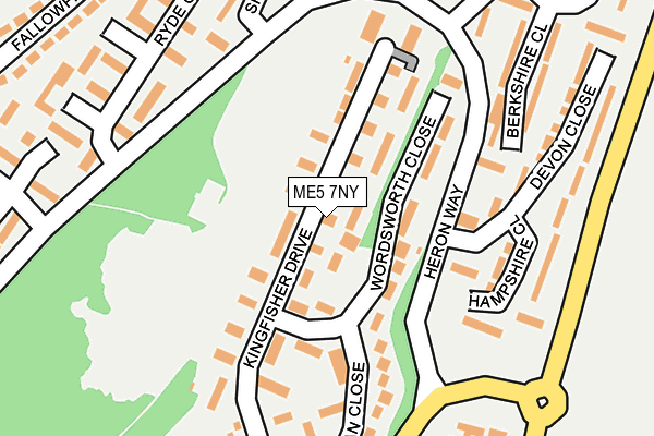 ME5 7NY map - OS OpenMap – Local (Ordnance Survey)