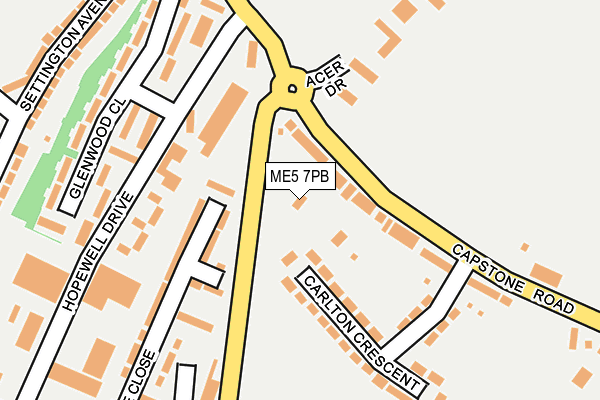 ME5 7PB map - OS OpenMap – Local (Ordnance Survey)