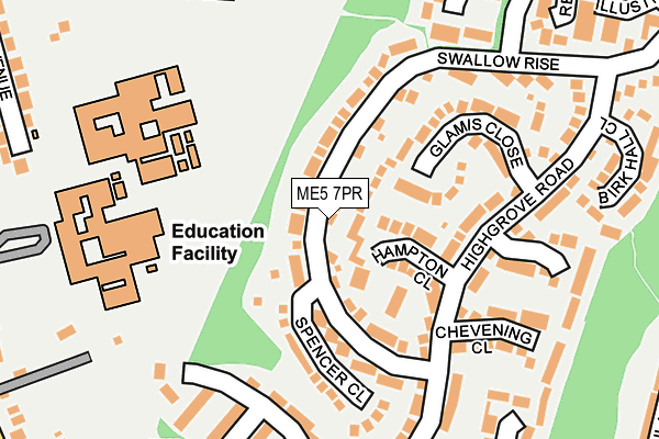 ME5 7PR map - OS OpenMap – Local (Ordnance Survey)