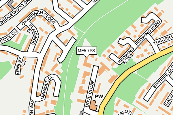 ME5 7PS map - OS OpenMap – Local (Ordnance Survey)