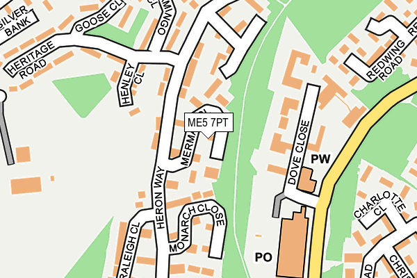 ME5 7PT map - OS OpenMap – Local (Ordnance Survey)