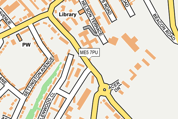 ME5 7PU map - OS OpenMap – Local (Ordnance Survey)