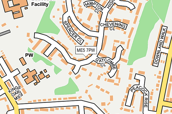 ME5 7PW map - OS OpenMap – Local (Ordnance Survey)