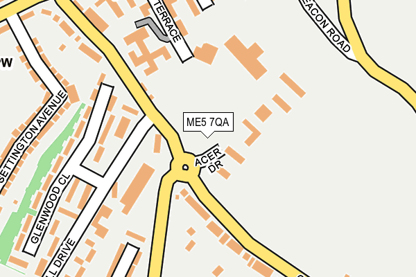 ME5 7QA map - OS OpenMap – Local (Ordnance Survey)