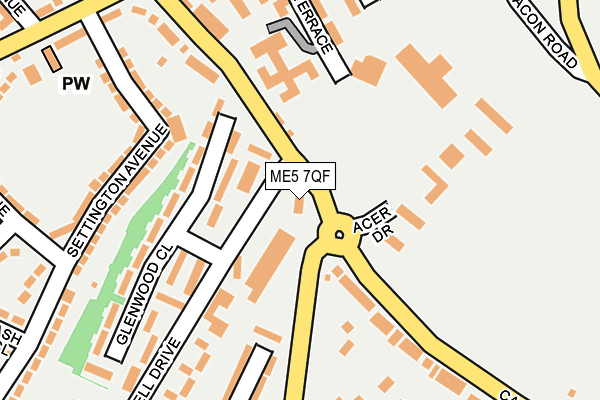 ME5 7QF map - OS OpenMap – Local (Ordnance Survey)