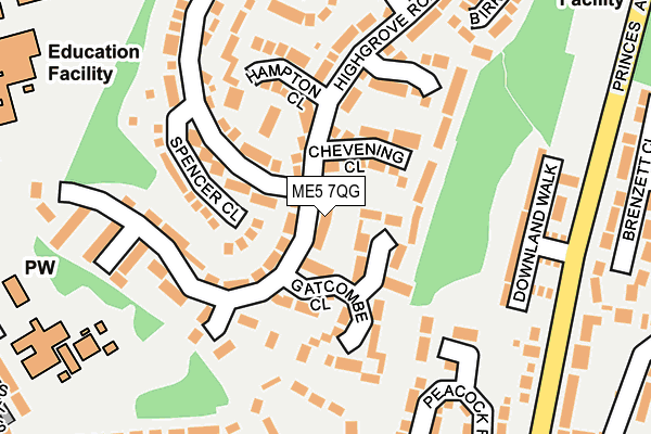 ME5 7QG map - OS OpenMap – Local (Ordnance Survey)