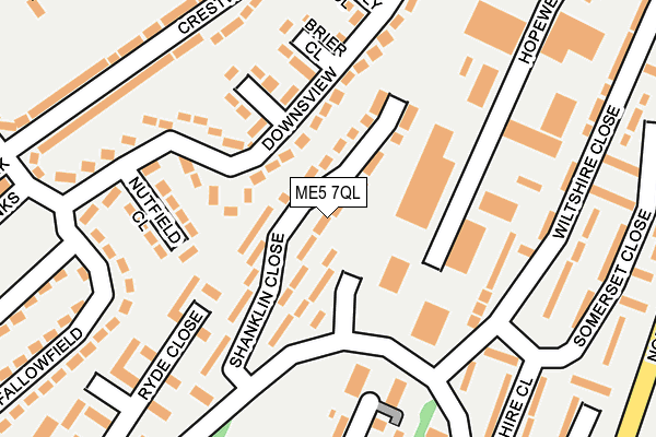 ME5 7QL map - OS OpenMap – Local (Ordnance Survey)