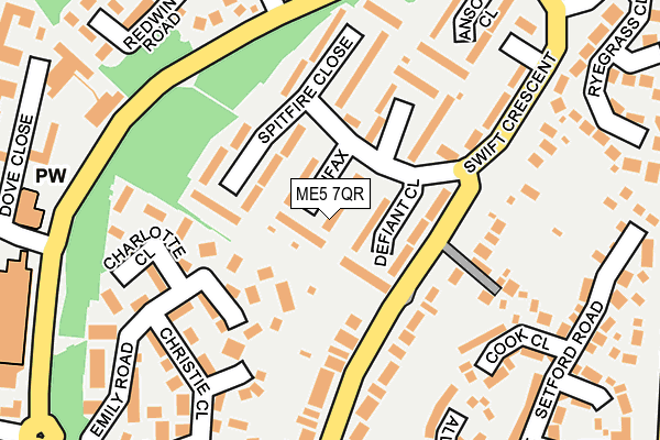 ME5 7QR map - OS OpenMap – Local (Ordnance Survey)
