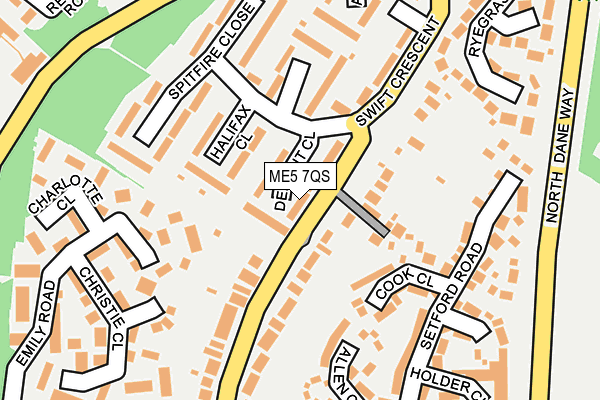 ME5 7QS map - OS OpenMap – Local (Ordnance Survey)