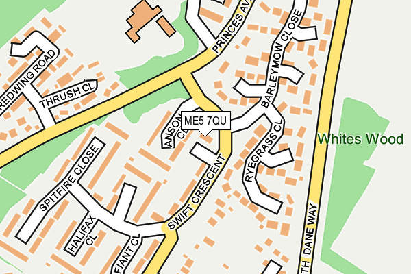ME5 7QU map - OS OpenMap – Local (Ordnance Survey)