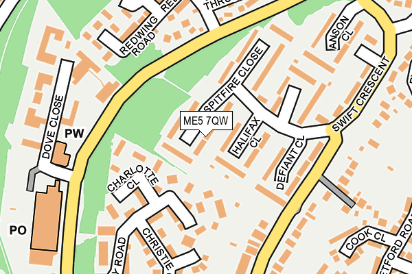 ME5 7QW map - OS OpenMap – Local (Ordnance Survey)