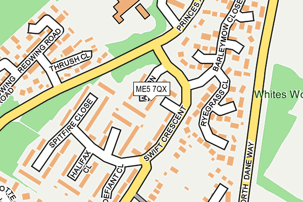 ME5 7QX map - OS OpenMap – Local (Ordnance Survey)