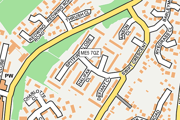 ME5 7QZ map - OS OpenMap – Local (Ordnance Survey)