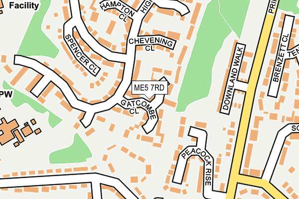 ME5 7RD map - OS OpenMap – Local (Ordnance Survey)