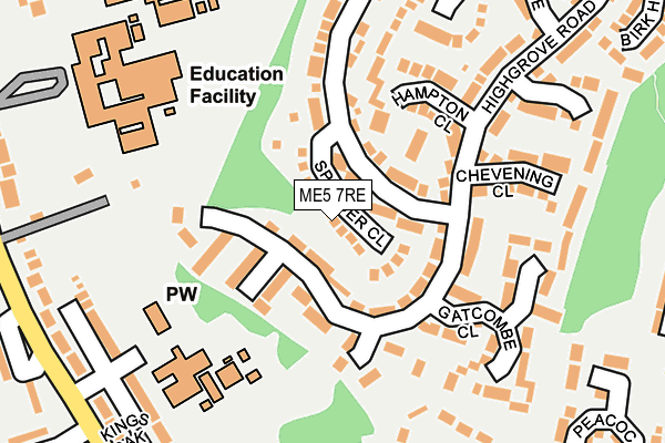 ME5 7RE map - OS OpenMap – Local (Ordnance Survey)