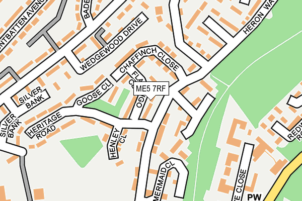 ME5 7RF map - OS OpenMap – Local (Ordnance Survey)