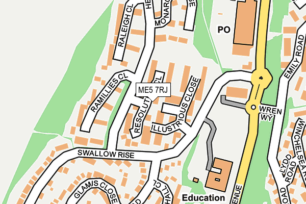 ME5 7RJ map - OS OpenMap – Local (Ordnance Survey)