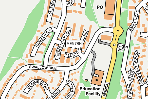 ME5 7RN map - OS OpenMap – Local (Ordnance Survey)