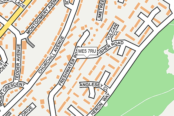 ME5 7RU map - OS OpenMap – Local (Ordnance Survey)