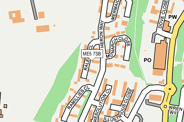 ME5 7SB map - OS OpenMap – Local (Ordnance Survey)