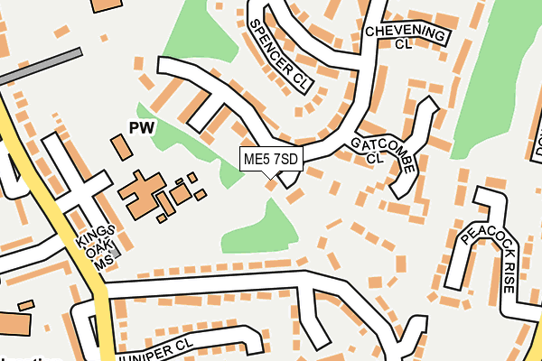 ME5 7SD map - OS OpenMap – Local (Ordnance Survey)