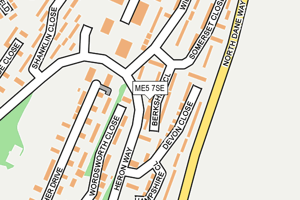 ME5 7SE map - OS OpenMap – Local (Ordnance Survey)
