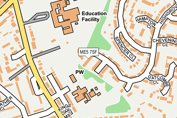 ME5 7SF map - OS OpenMap – Local (Ordnance Survey)