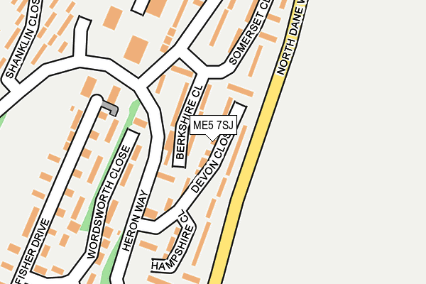 ME5 7SJ map - OS OpenMap – Local (Ordnance Survey)