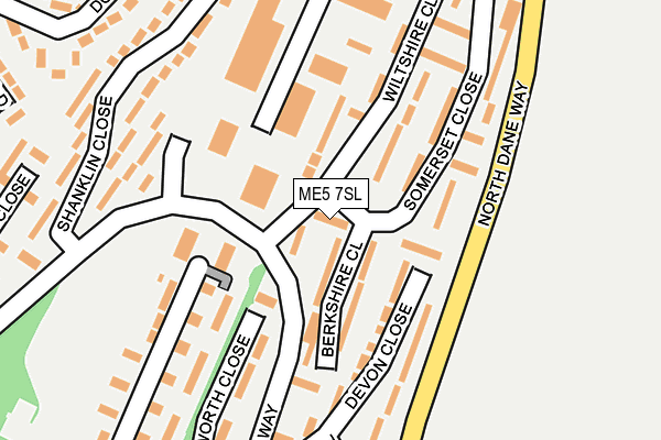 ME5 7SL map - OS OpenMap – Local (Ordnance Survey)